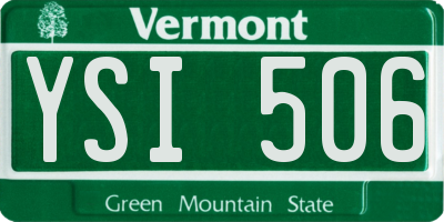 VT license plate YSI506