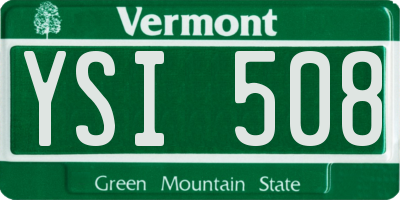 VT license plate YSI508
