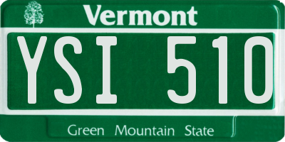 VT license plate YSI510