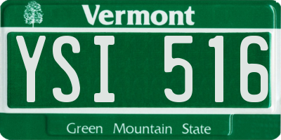 VT license plate YSI516