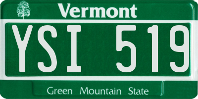 VT license plate YSI519