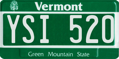 VT license plate YSI520