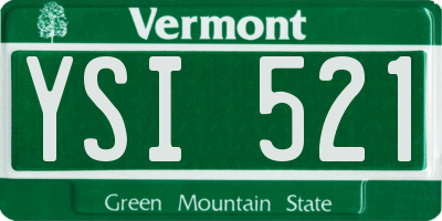 VT license plate YSI521