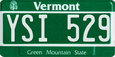 VT license plate YSI529