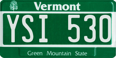 VT license plate YSI530