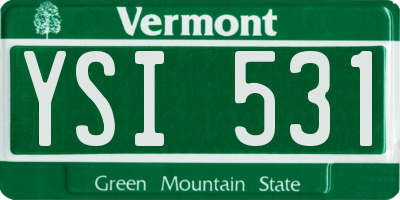 VT license plate YSI531