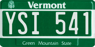 VT license plate YSI541