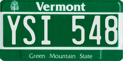 VT license plate YSI548
