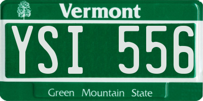 VT license plate YSI556