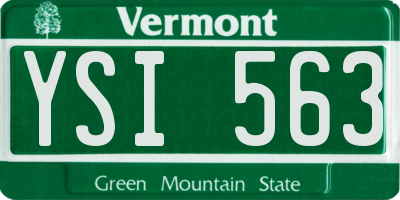 VT license plate YSI563
