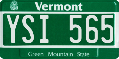 VT license plate YSI565