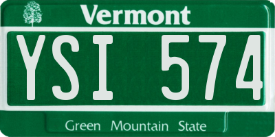 VT license plate YSI574