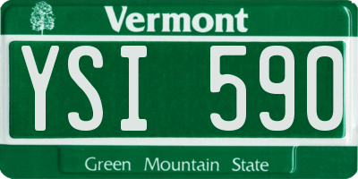 VT license plate YSI590
