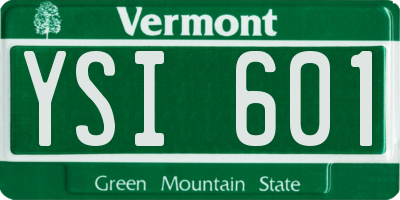 VT license plate YSI601