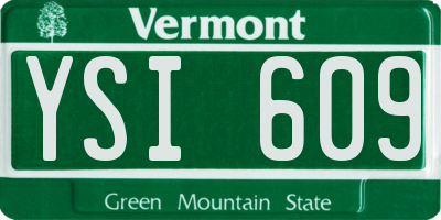VT license plate YSI609