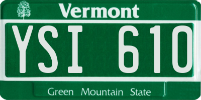 VT license plate YSI610
