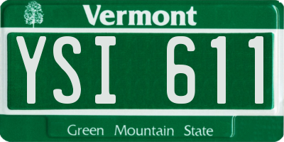 VT license plate YSI611
