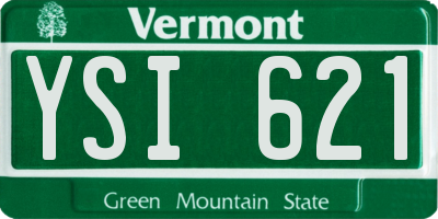 VT license plate YSI621