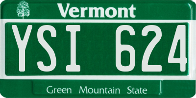 VT license plate YSI624