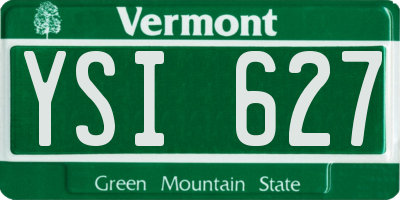 VT license plate YSI627