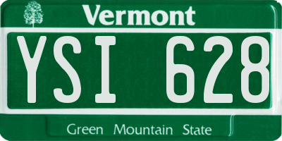 VT license plate YSI628