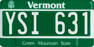 VT license plate YSI631