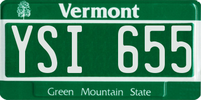 VT license plate YSI655