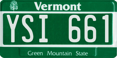 VT license plate YSI661
