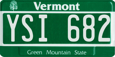 VT license plate YSI682