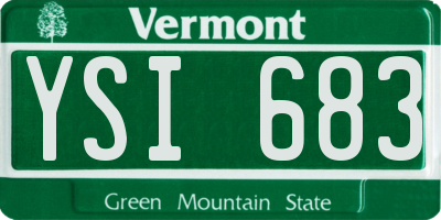 VT license plate YSI683