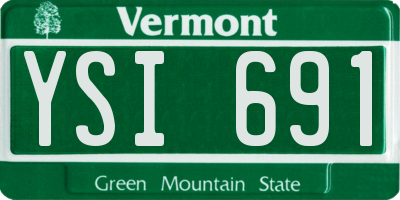 VT license plate YSI691