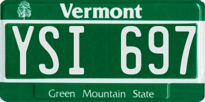 VT license plate YSI697