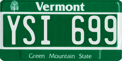 VT license plate YSI699