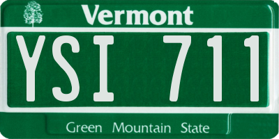 VT license plate YSI711