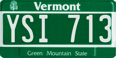 VT license plate YSI713