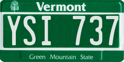 VT license plate YSI737