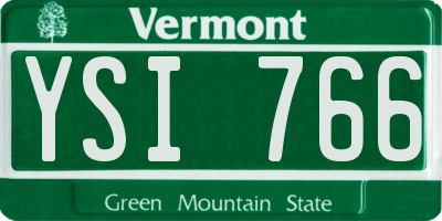 VT license plate YSI766