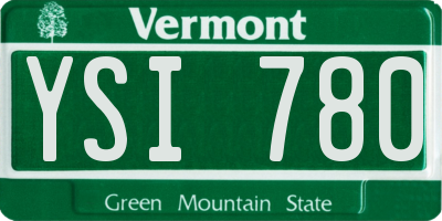 VT license plate YSI780
