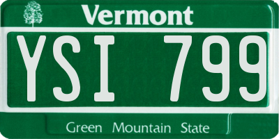 VT license plate YSI799