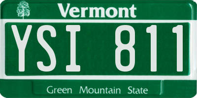 VT license plate YSI811