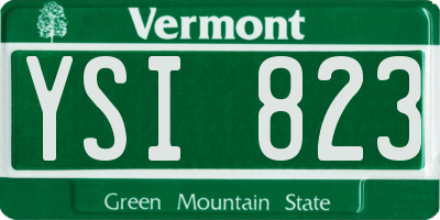 VT license plate YSI823