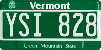 VT license plate YSI828
