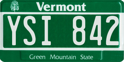 VT license plate YSI842