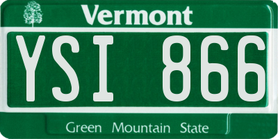 VT license plate YSI866