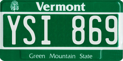 VT license plate YSI869
