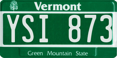 VT license plate YSI873