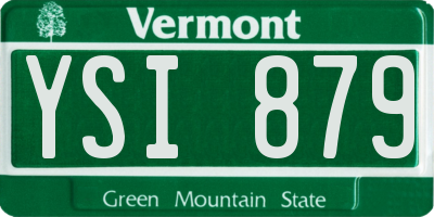 VT license plate YSI879