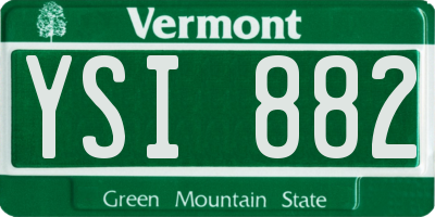 VT license plate YSI882