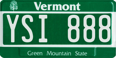VT license plate YSI888