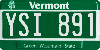 VT license plate YSI891